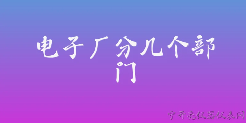 电子厂分几个部门:电子厂通常分哪些主要部门？ - 2026最新电子问答知识盘点大全