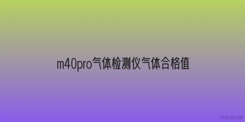 m40pro气体检测仪气体合格值