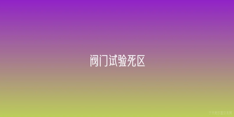 阀门试验死区