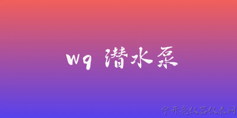 wq 潜水泵:2026年WQ潜水泵在能效方面有哪些新标准？ - 2026最新水泵问答知识盘点大全