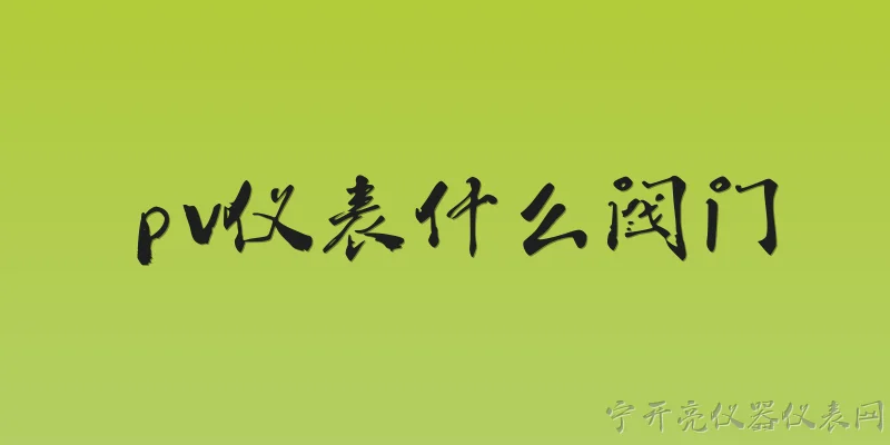 pv仪表什么阀门:PV仪表通常对应什么阀门？ - 2026最新仪表问答知识盘点大全
