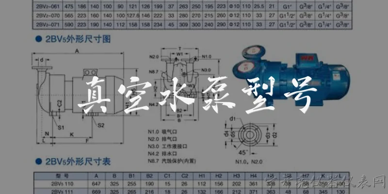 真空水泵型号:真空水泵有哪些常见型号系列？